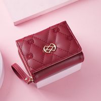 Women's Plaid Pu Leather Zipper Buckle Wallets sku image 1