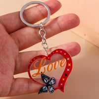 Romantic Heart Shape Zinc Alloy Valentine's Day Keychain main image 7
