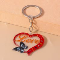 Romantic Heart Shape Zinc Alloy Valentine's Day Keychain sku image 3