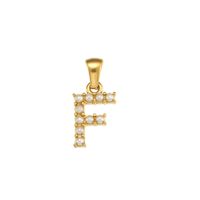 1 Piece Stainless Steel Artificial Pearls Zircon 18K Gold Plated Inlay Polished Pendant sku image 25