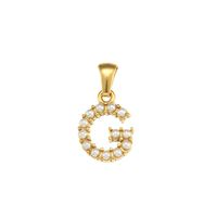 1 Piece Stainless Steel Artificial Pearls Zircon 18K Gold Plated Inlay Polished Pendant sku image 26