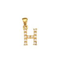 1 Piece Stainless Steel Artificial Pearls Zircon 18K Gold Plated Inlay Polished Pendant sku image 27