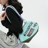 Women's Nylon Letter Streetwear Round Zipper Shoulder Bag main image 5