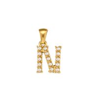 1 Piece Stainless Steel Artificial Pearls Zircon 18K Gold Plated Inlay Polished Pendant sku image 30