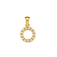 1 Piece Stainless Steel Artificial Pearls Zircon 18K Gold Plated Inlay Polished Pendant sku image 32
