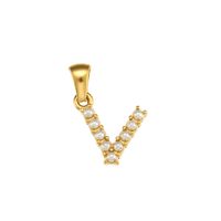 1 Piece Stainless Steel Artificial Pearls Zircon 18K Gold Plated Inlay Polished Pendant sku image 43