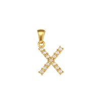 1 Piece Stainless Steel Artificial Pearls Zircon 18K Gold Plated Inlay Polished Pendant sku image 37