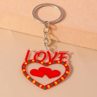 Romantic Heart Shape Zinc Alloy Valentine's Day Keychain sku image 2