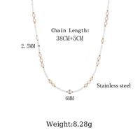 Elegant Sweet Solid Color 304 Stainless Steel Beaded Plating 18K Gold Plated Women's Necklace main image 6
