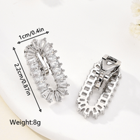 1 Pair Simple Style Classic Style Solid Color Inlay Copper Zircon Ear Cuffs main image 4