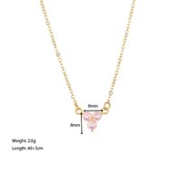 Simple Style Round Dots Stainless Steel White Gold Plated Gold Plated Zircon Pendant Necklace In Bulk sku image 2
