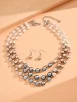 Simple Style Classic Style Round Plastic Beaded Women's Jewelry Set main image 3