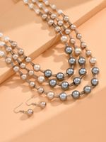 Einfacher Stil Klassischer Stil Runden Kunststoff Perlen Frau Schmuck-set main image 5