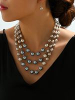 Einfacher Stil Klassischer Stil Runden Kunststoff Perlen Frau Schmuck-set main image 1