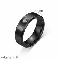 Vintage Style Sun Star Moon Titanium Steel Plating Carving Rings main image 3