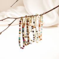 Vintage Style Color Block Stainless Steel Natural Stone Bracelets In Bulk main image 6