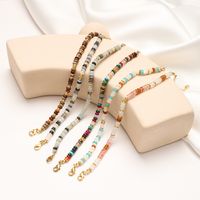 Vintage Style Color Block Stainless Steel Natural Stone Bracelets In Bulk main image 2
