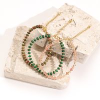 Vintage Style Color Block Stainless Steel Natural Stone Bracelets In Bulk main image 5