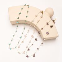 Wholesale Vintage Style Color Block Stainless Steel Irregular Plating Necklace main image 1