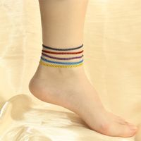 Punk Simple Style Solid Color Copper Stoving Varnish Plating 18k Gold Plated Women's Anklet main image 1