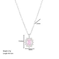 Simple Style Sun Stainless Steel White Gold Plated Gold Plated Zircon Pendant Necklace In Bulk sku image 4