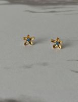 1 Piece Casual Flower Plating Sterling Silver Zircon 18k Gold Plated Silver Plated Ear Studs main image 4