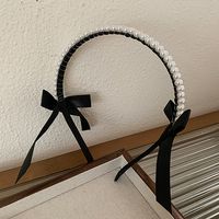 Elegant Cute Romantic Bow Knot Plastic Inlay Pearl Hair Band main image 3