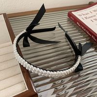 Elegant Cute Romantic Bow Knot Plastic Inlay Pearl Hair Band main image 5