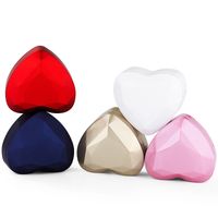 Simple Style Classic Style Heart Shape Solid Color Plastic Jewelry Boxes main image 1