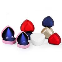 Simple Style Classic Style Heart Shape Solid Color Plastic Jewelry Boxes main image 5