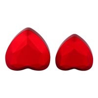 Simple Style Classic Style Heart Shape Solid Color Plastic Jewelry Boxes main image 4