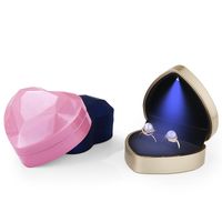 Simple Style Classic Style Heart Shape Solid Color Plastic Jewelry Boxes main image 3