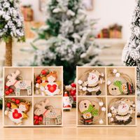 Christmas Cartoon Style Snowman Wood Indoor Party Festival Hanging Ornaments main image 6