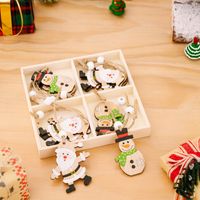 Christmas Cartoon Style Snowman Wood Indoor Party Festival Hanging Ornaments main image 3