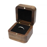Simple Style Classic Style Solid Color Wood Jewelry Boxes main image 4