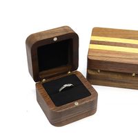 Simple Style Classic Style Solid Color Wood Jewelry Boxes main image 2