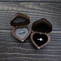 Elegant Heart Shape Wood Jewelry Boxes main image 2