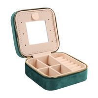 Vacation Solid Color Velvet Jewelry Boxes Makeup Bags sku image 5