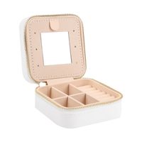 Casual Solid Color Velvet Pu Leather Jewelry Boxes sku image 1