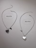 Simple Style Commute Heart Shape Gem Chain Unisex Necklace main image 2