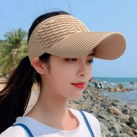Women's Elegant Basic Simple Style Solid Color Curved Eaves Sun Hat main image 2