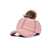 Unisex Basic Simple Style Solid Color Pom Poms Curved Eaves Baseball Cap sku image 12