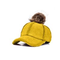 Unisex Basic Simple Style Solid Color Pom Poms Curved Eaves Baseball Cap sku image 10