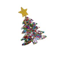 1 Pair Classic Style Christmas Tree Inlay Titanium Steel Rhinestones Drop Earrings main image 3