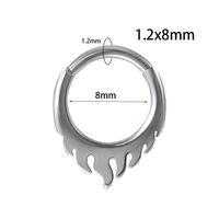 Simple Style Flame Bat Stainless Steel Plating Gold Plated Nose Ring sku image 1