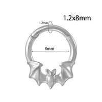 Simple Style Flame Bat Stainless Steel Plating Gold Plated Nose Ring sku image 2