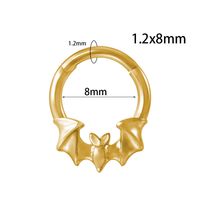 Simple Style Flame Bat Stainless Steel Plating Gold Plated Nose Ring sku image 4