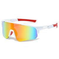 Casual Color Block Pc Special-shaped Mirror Ring Full Frame Sports Sunglasses sku image 5