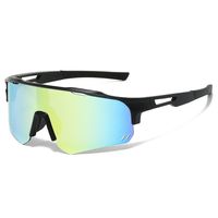 Casual Color Block Pc Special-shaped Mirror Ring Full Frame Sports Sunglasses sku image 2