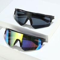 Casual Color Block Pc Special-shaped Mirror Ring Full Frame Sports Sunglasses main image 3